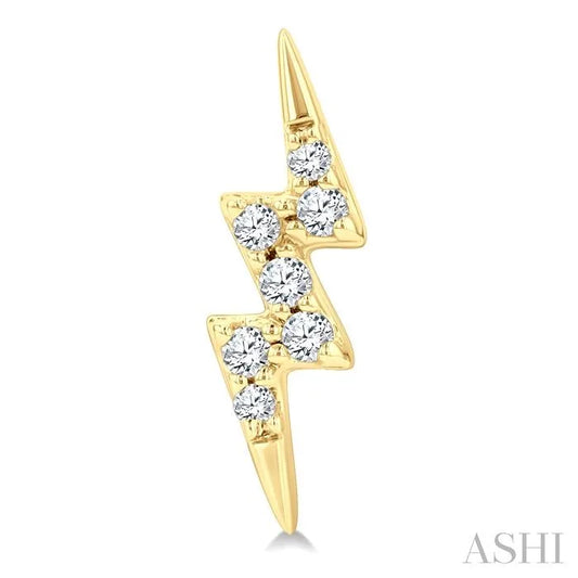 Lightning Bolt Petite Diamond Fashion Earrings