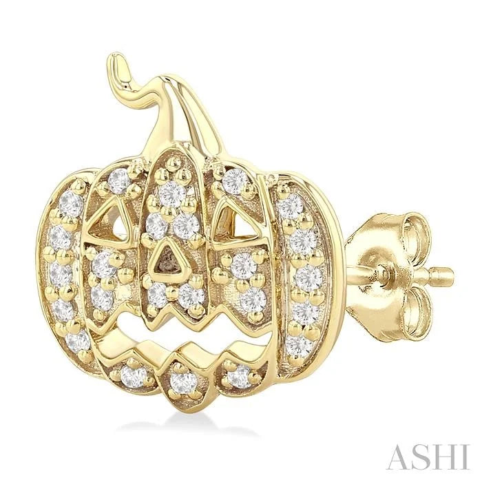 Pumpkin Petite Diamond Fashion Earrings