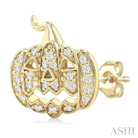 Pumpkin Petite Diamond Fashion Earrings