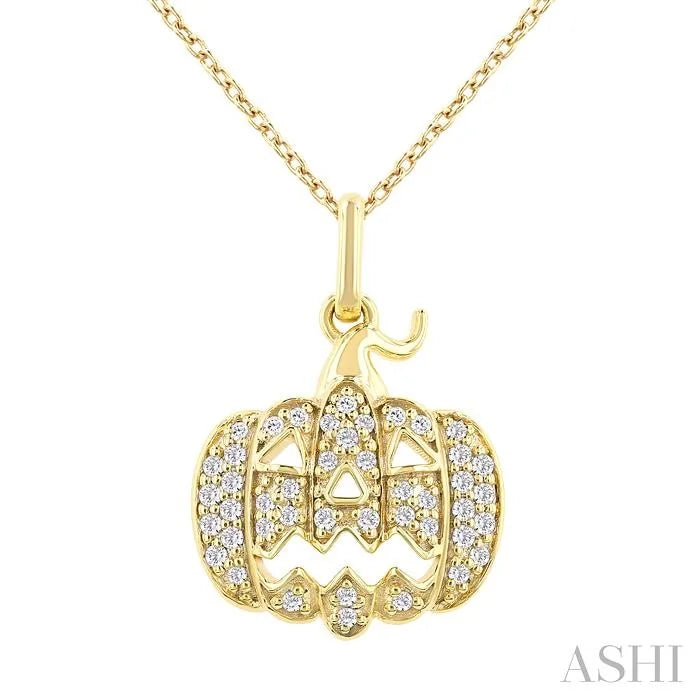 Pumpkin Petite Diamond Fashion Pendant