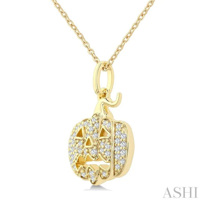 Pumpkin Petite Diamond Fashion Pendant