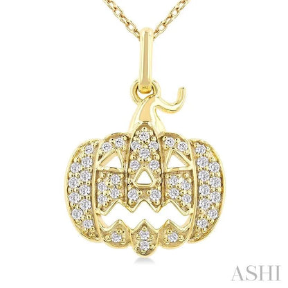 Pumpkin Petite Diamond Fashion Pendant
