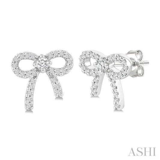 Bow Petite Diamond Fashion Earrings