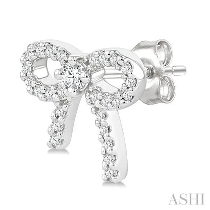 Bow Petite Diamond Fashion Earrings