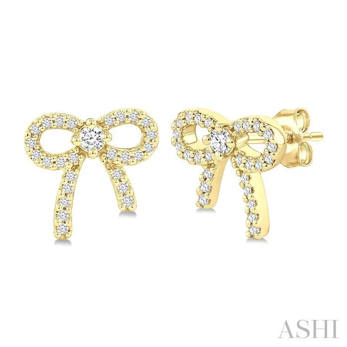 Bow Petite Diamond Fashion Earrings