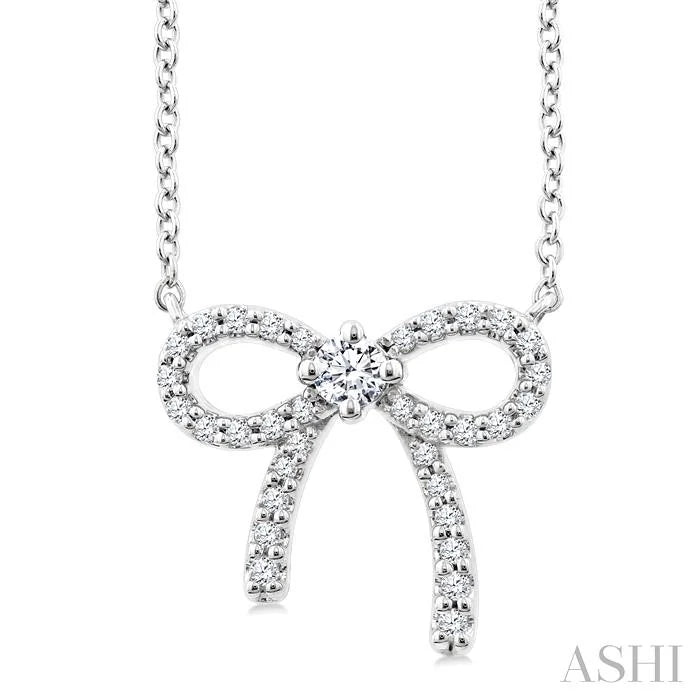 Bow Petite Diamond Fashion Pendant