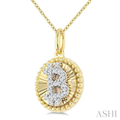 Bitcoin Fluted Diamond Fashion Pendant