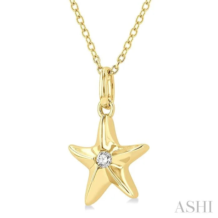 Starfish Petite Diamond Fashion Pendant