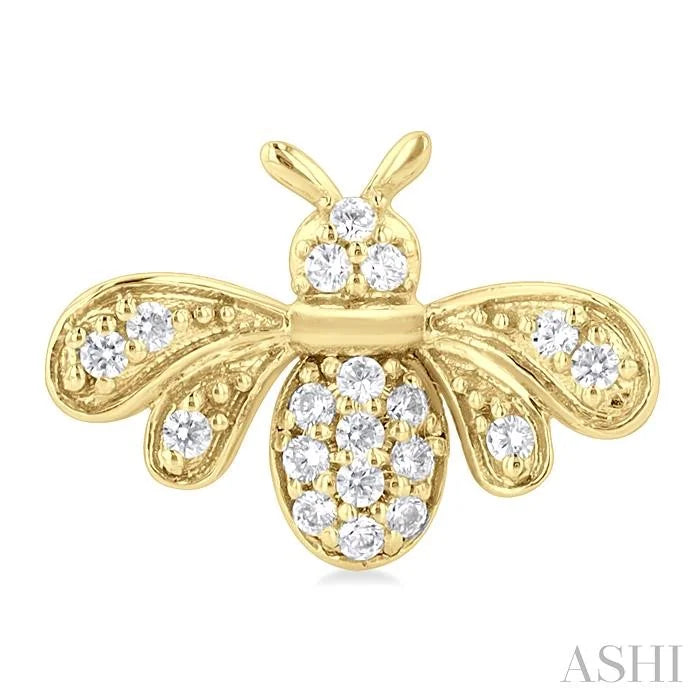 Bumble Bee Petite Diamond Fashion Earrings