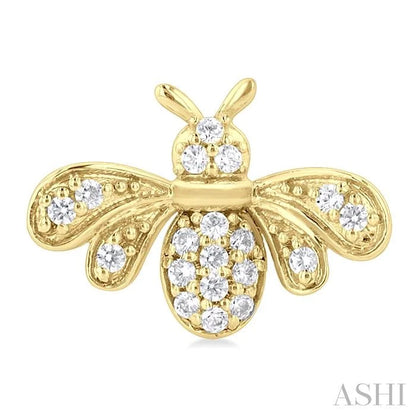 Bumble Bee Petite Diamond Fashion Earrings