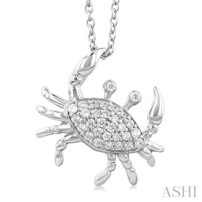 Crab Petite Diamond Fashion Pendant