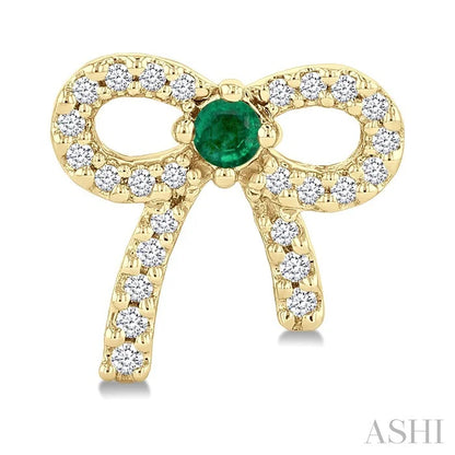 Bow Petite Gemstone & Diamond Fashion Earrings