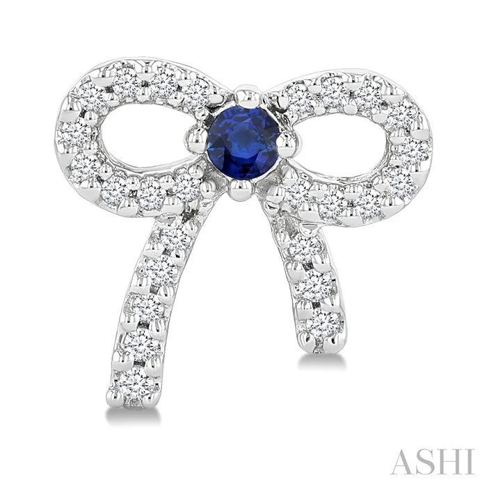 Bow Petite Gemstone & Diamond Fashion Earrings