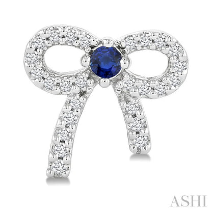 Bow Petite Gemstone & Diamond Fashion Earrings