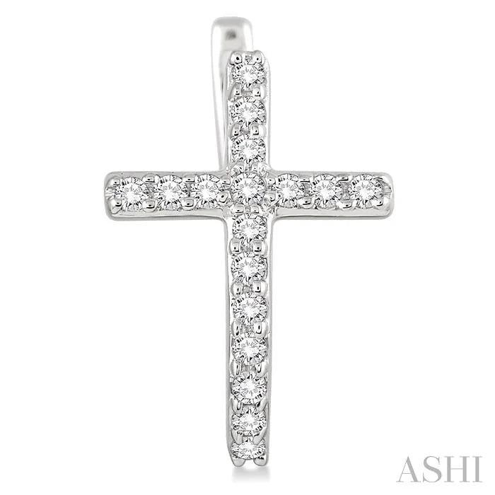 Cross Diamond Huggie Fashion Earrings