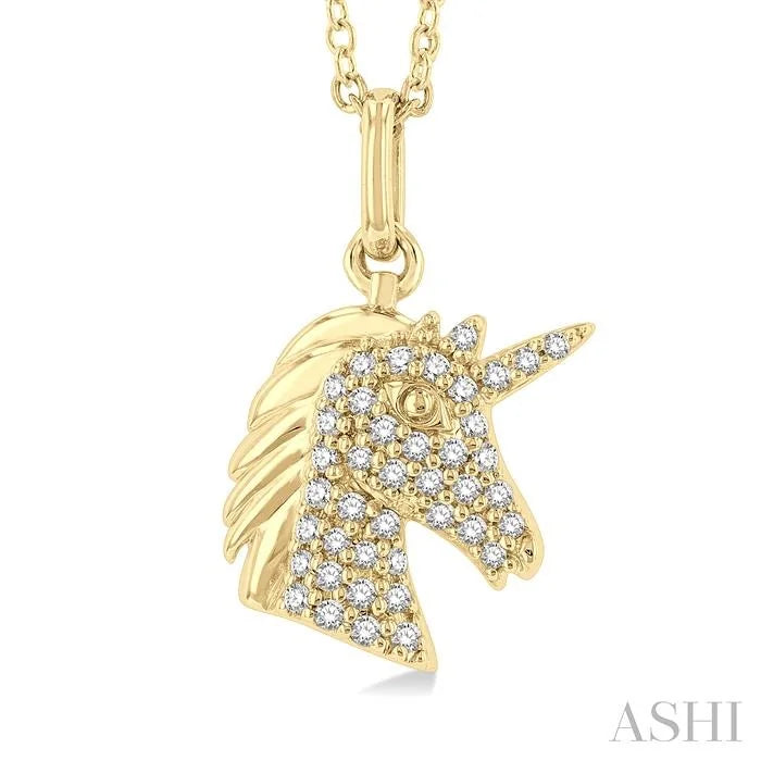 Unicorn Petite Diamond Fashion Pendant