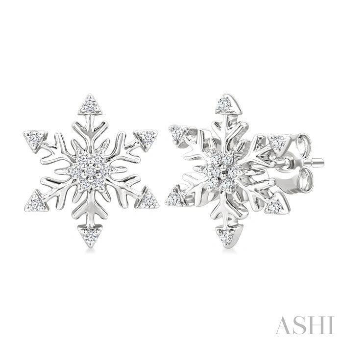 Snowflake Petite Diamond Fashion Earrings
