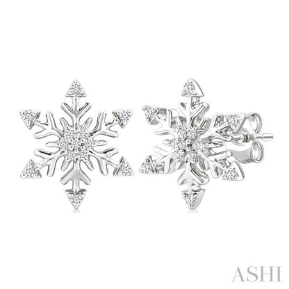 Snowflake Petite Diamond Fashion Earrings