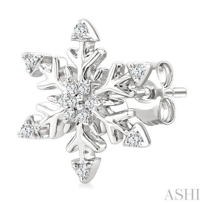 Snowflake Petite Diamond Fashion Earrings