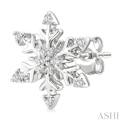 Snowflake Petite Diamond Fashion Earrings