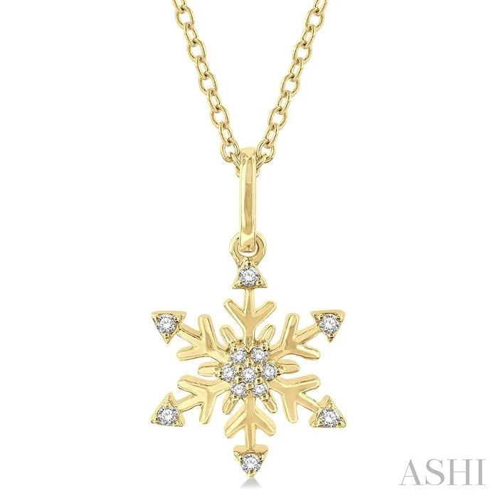 Snowflake Petite Diamond Fashion Pendant