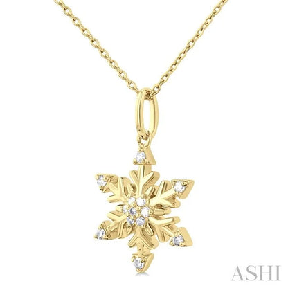 Snowflake Petite Diamond Fashion Pendant