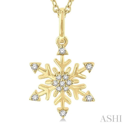 Snowflake Petite Diamond Fashion Pendant