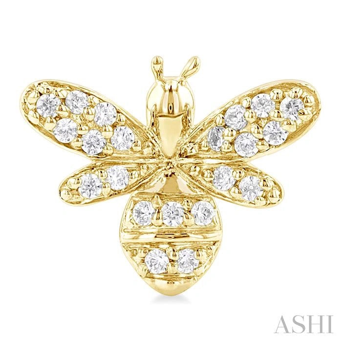 Bumble Bee Petite Diamond Fashion Earrings