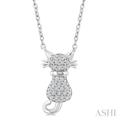Cat Petite Diamond Fashion Pendant