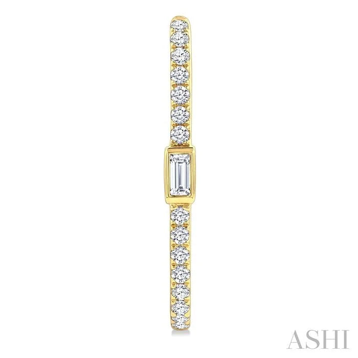 Rectangle Shape Diamond Fashion Hoop Earrings