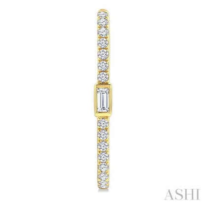 Rectangle Shape Diamond Fashion Hoop Earrings