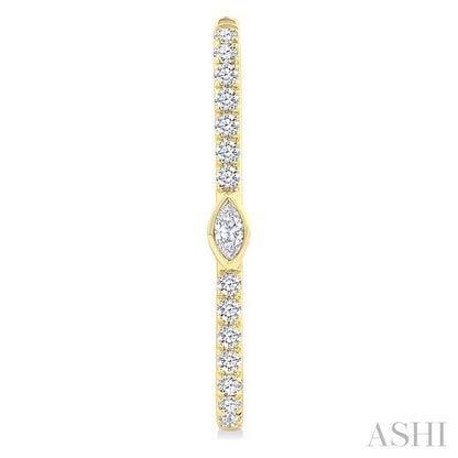 Marquise Shape Diamond Fashion Hoop Earrings
