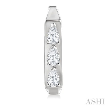 Pear Shape Diamond Hoop Earrings