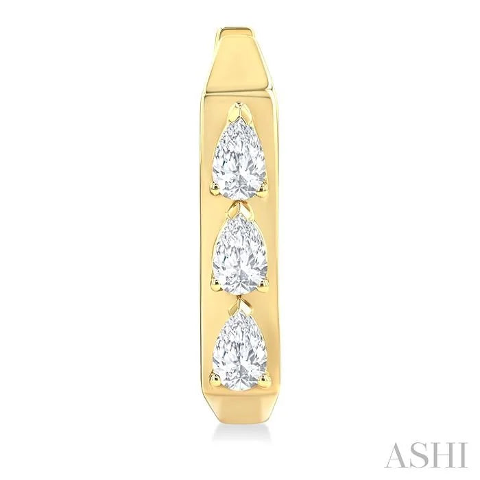 Pear Shape Diamond Hoop Earrings