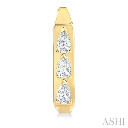 Pear Shape Diamond Hoop Earrings