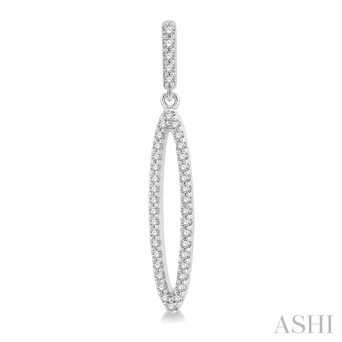 Marquise Shape Diamond Fashion Long Earrings