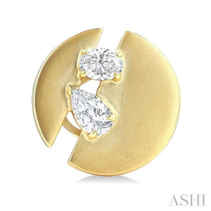 Split Circle Diamond Fashion Earrings