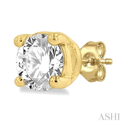 Round Shape Diamond Stud Earrings