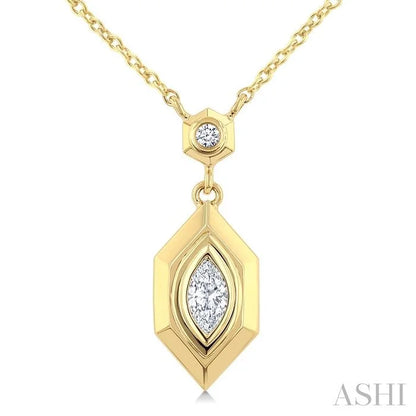 Hexagon Shape Diamond Fashion Pendant