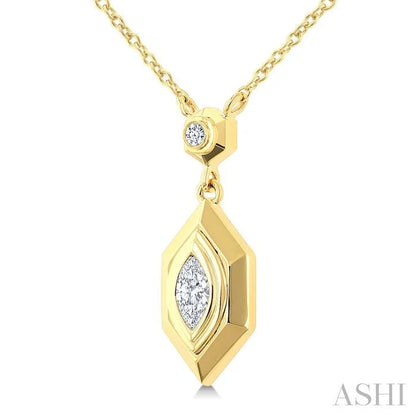 Hexagon Shape Diamond Fashion Pendant