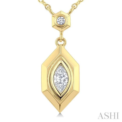 Hexagon Shape Diamond Fashion Pendant