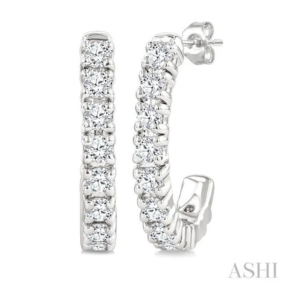 Petite Diamond Half Hoop Earrings