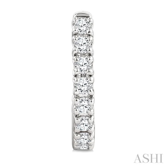 Petite Diamond Half Hoop Earrings