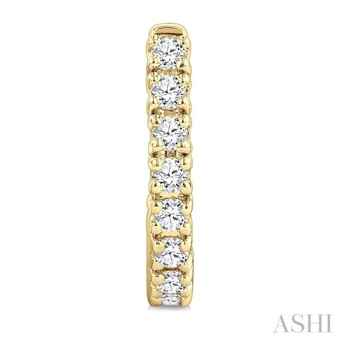 Petite Diamond Half Hoop Earrings