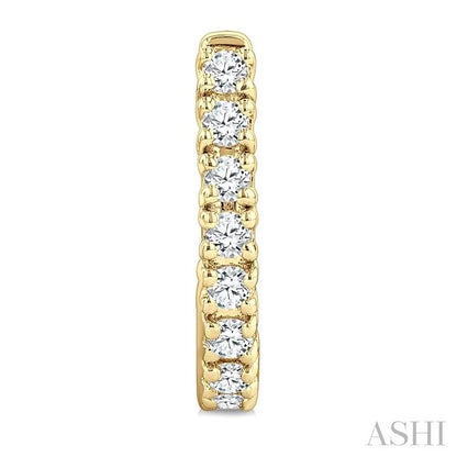 Petite Diamond Half Hoop Earrings