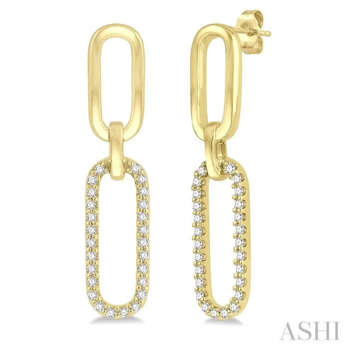 Paperclip Diamond Fashion Earrings
