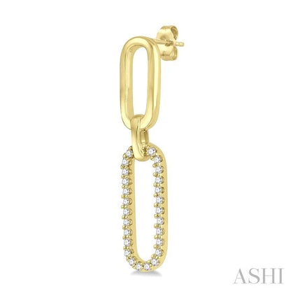 Paperclip Diamond Fashion Earrings
