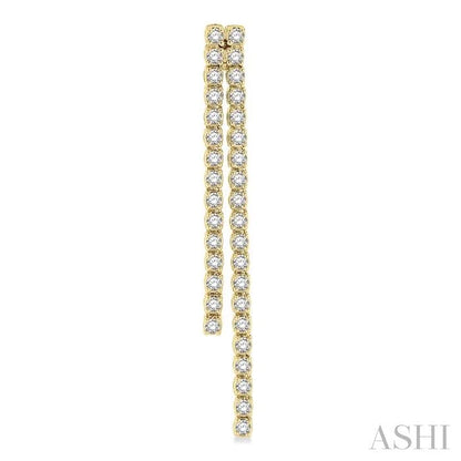 Diamond Tennis Long Earrings