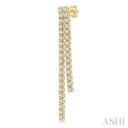 Diamond Tennis Long Earrings