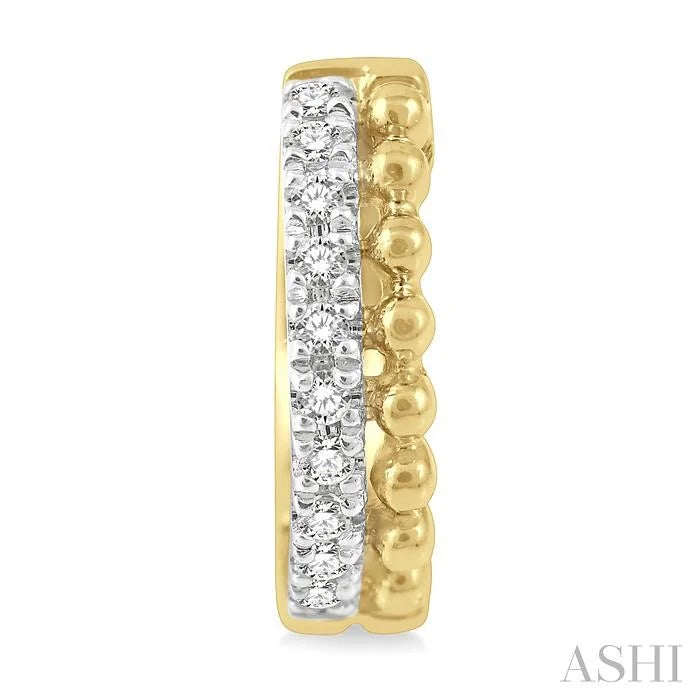 Bead Bijoux Petite Diamond Huggie Fashion Earrings